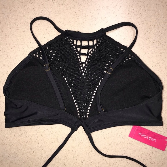🌴3/$20 Xhilaration Crochet Hight Neck Bikini Top - Picture 5 of 6